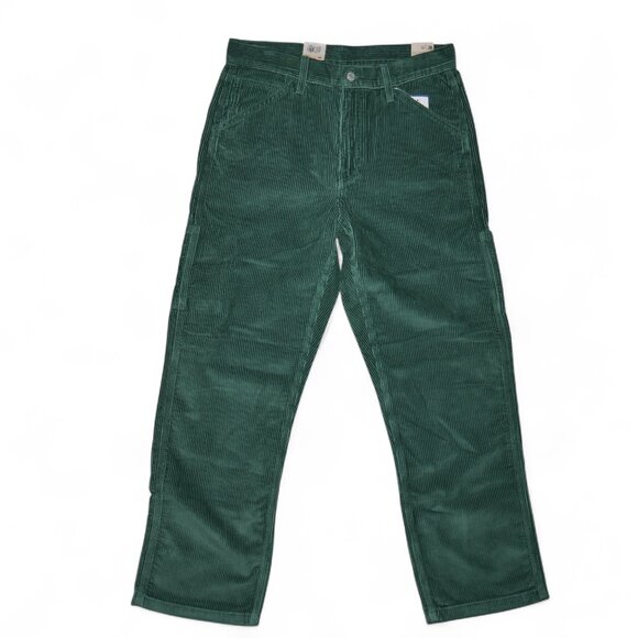 Levis 568 Loose Fit Corduroy Carpenter Pants Mens 34x30 Green Y2K Skater Utility - Picture 15 of 16